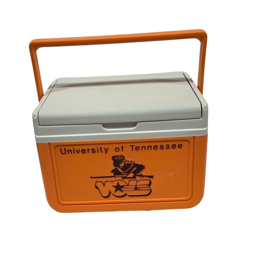 Coleman University of Tennessee Vols Personal Cooler Orange White Vintage UT